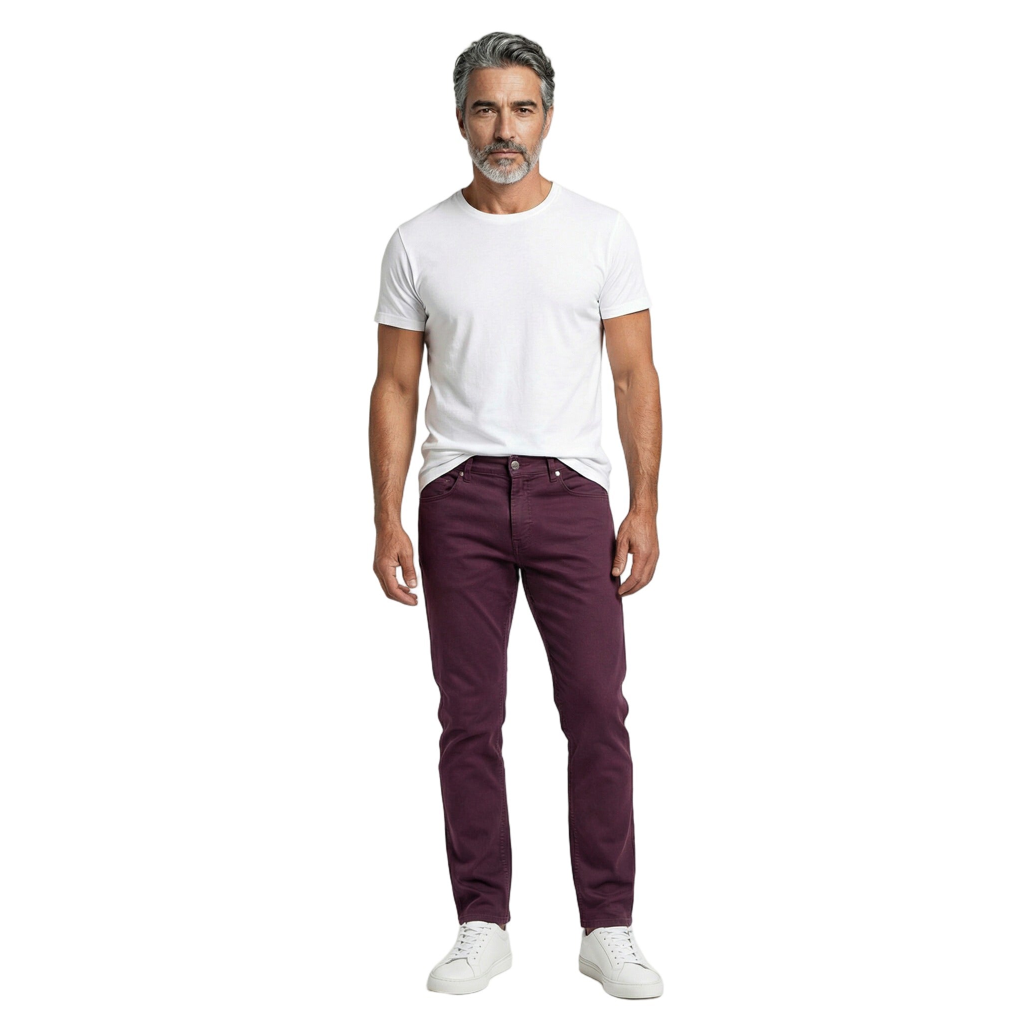 Burgundy Cotton Pants
