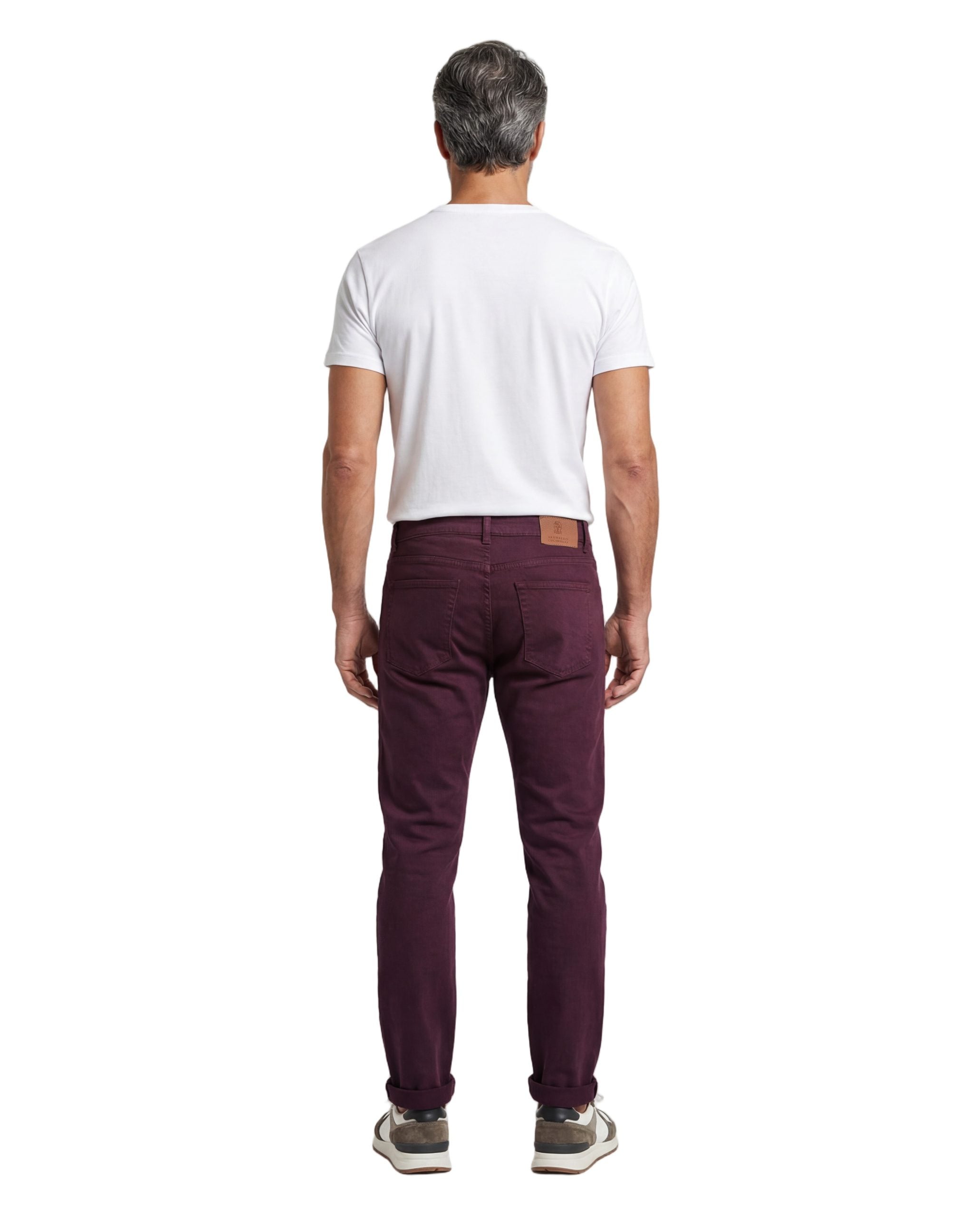 Burgundy Cotton Pants
