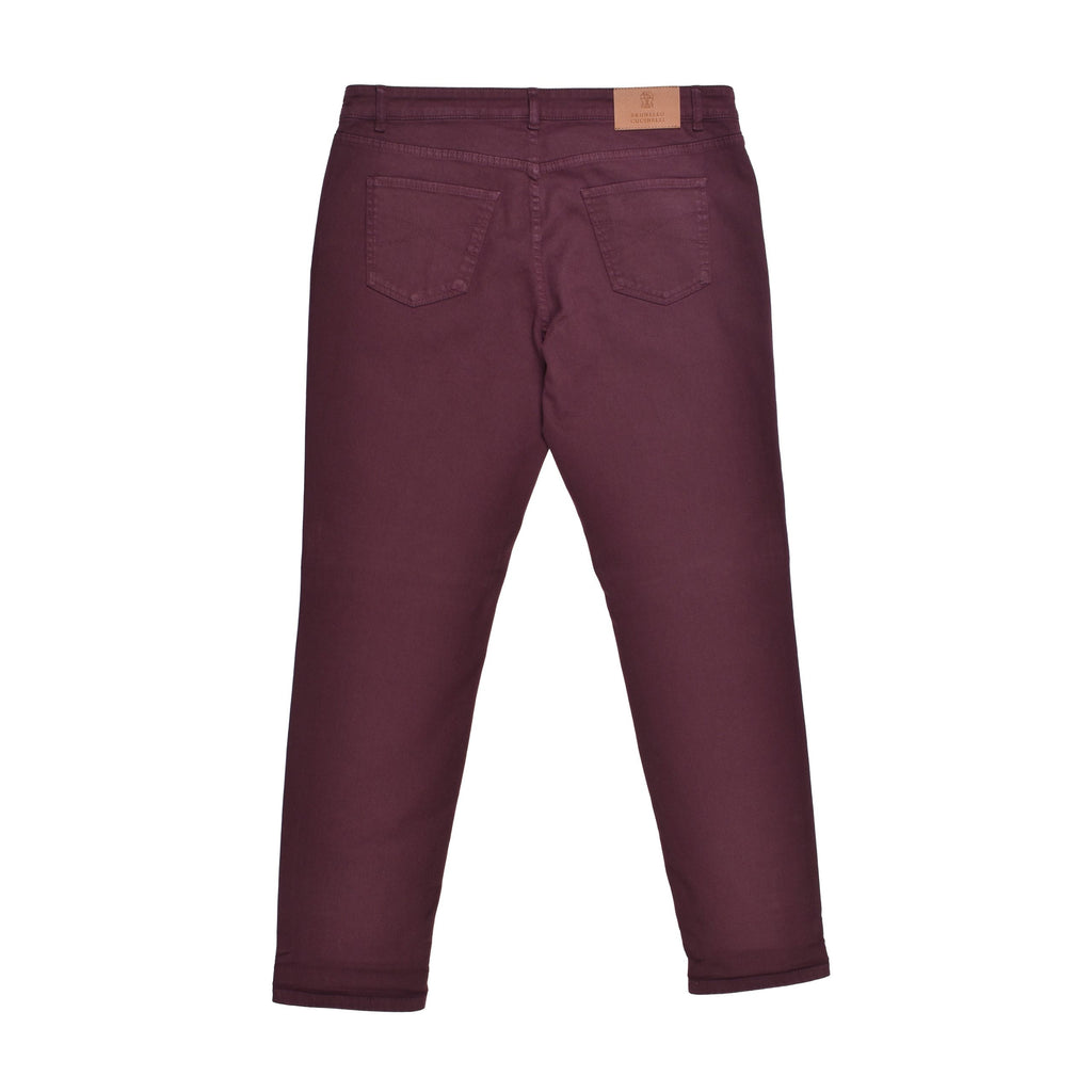 Burgundy Cotton Pants