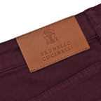 Burgundy Cotton Pants