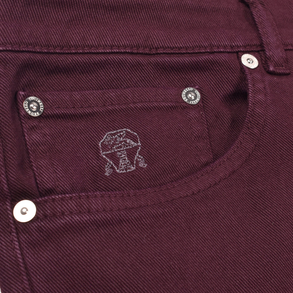 Burgundy Cotton Pants