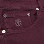 Burgundy Cotton Pants