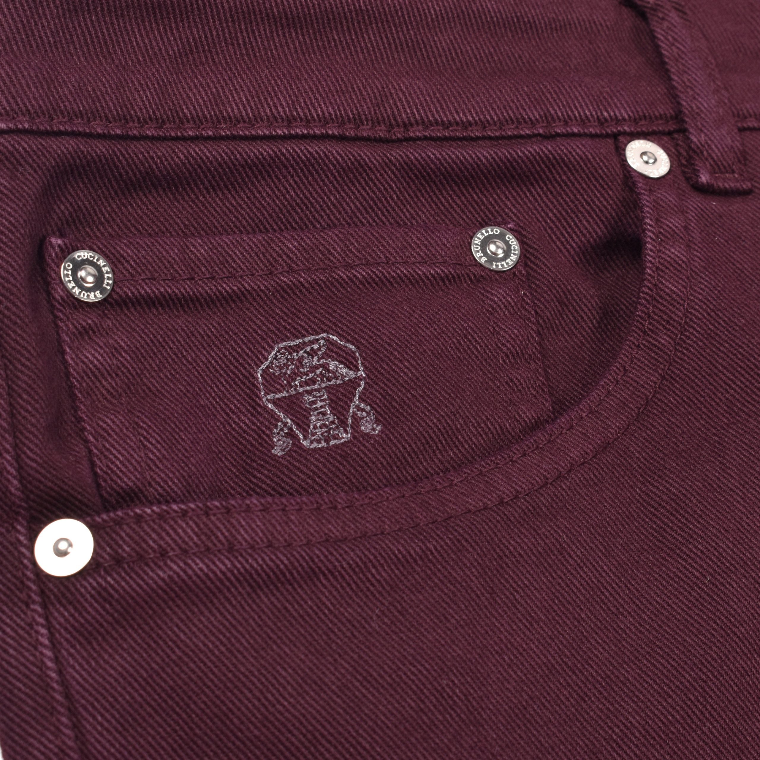 Burgundy Cotton Pants