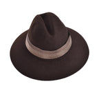Brown Metal Fedora