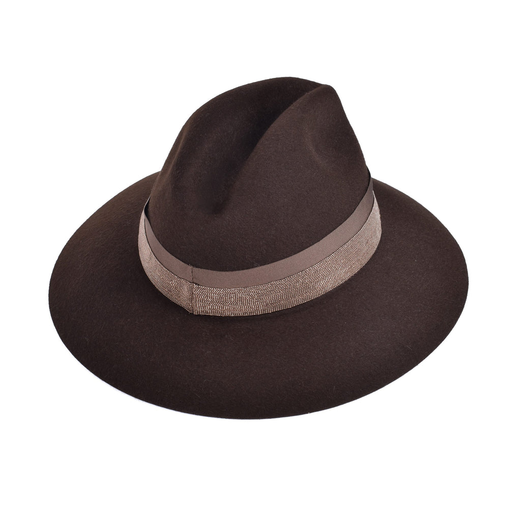 Brown Metal Fedora