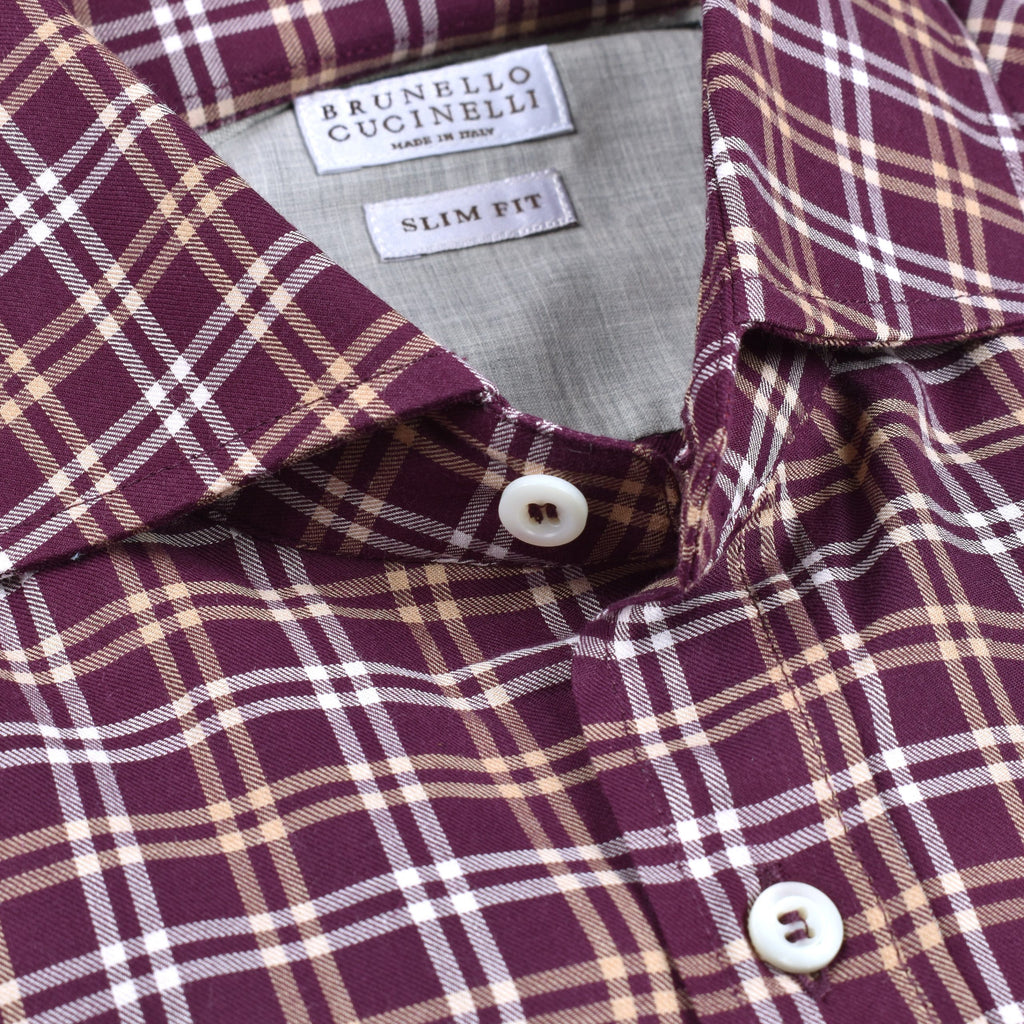 Brown Cotton Pattern Shirt