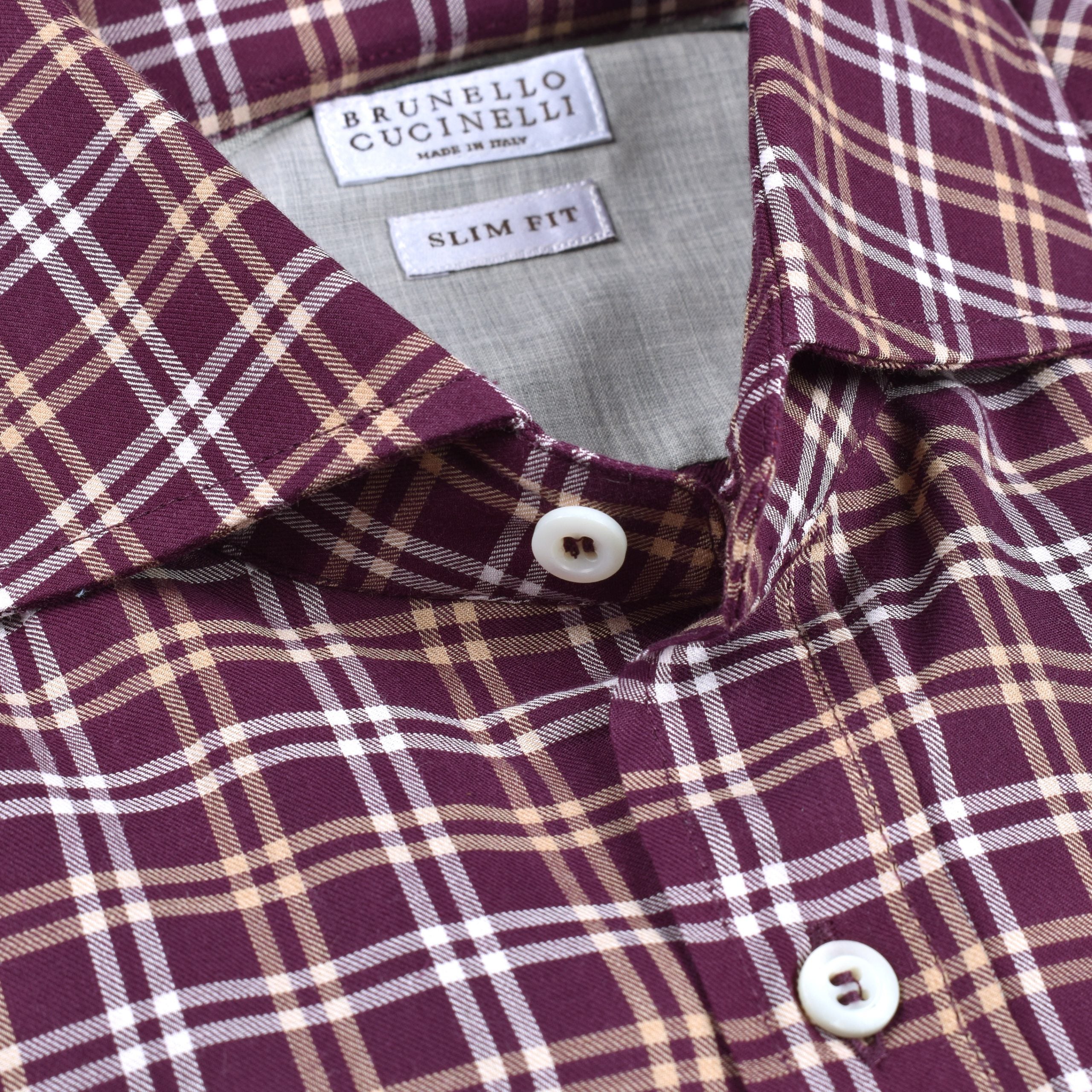 Brown Cotton Pattern Shirt