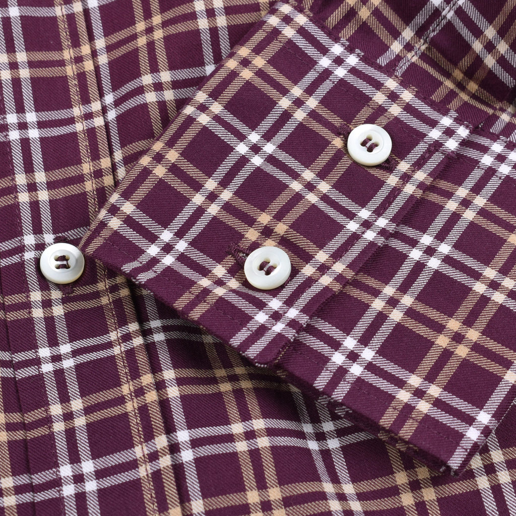 Brown Cotton Pattern Shirt