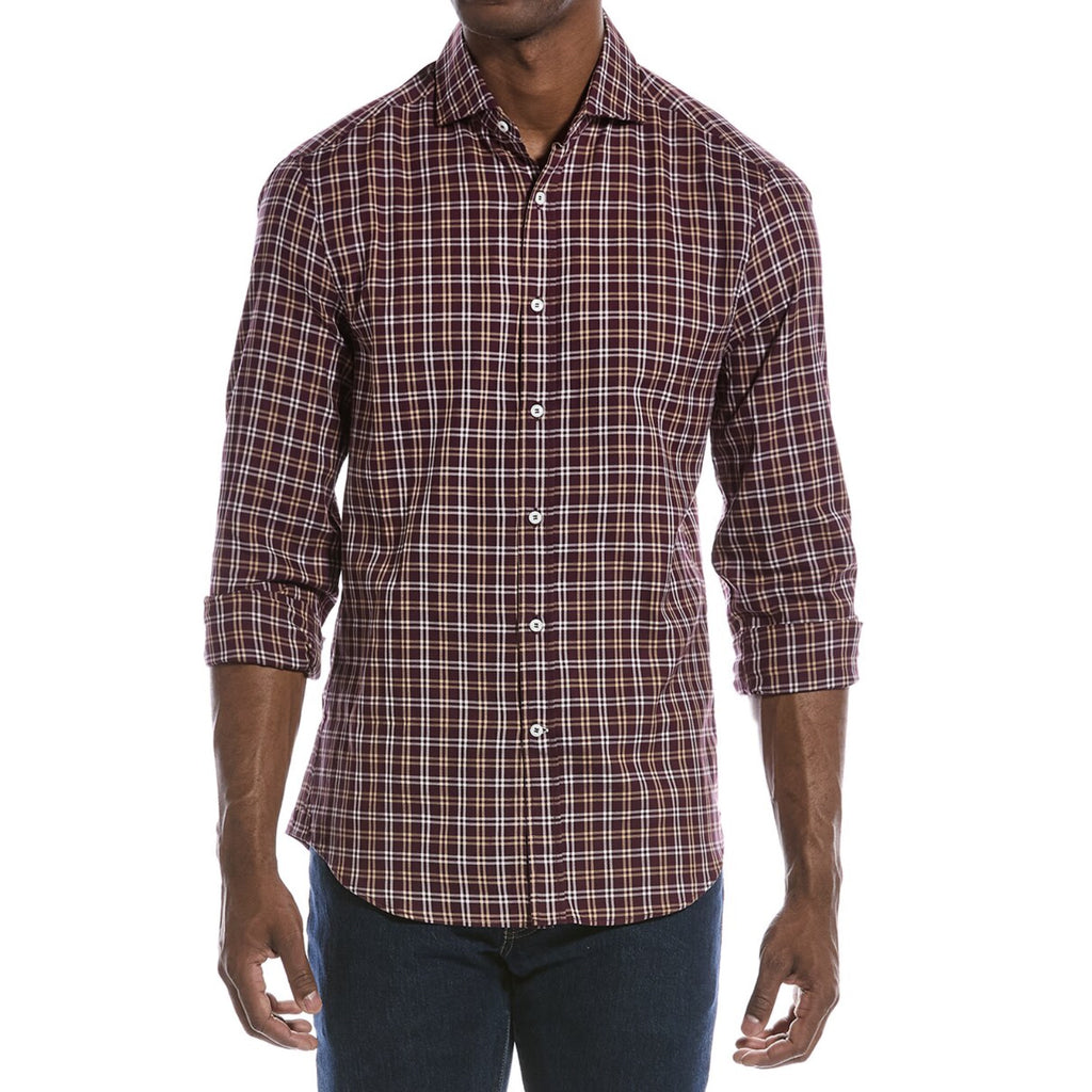 Brown Cotton Pattern Shirt