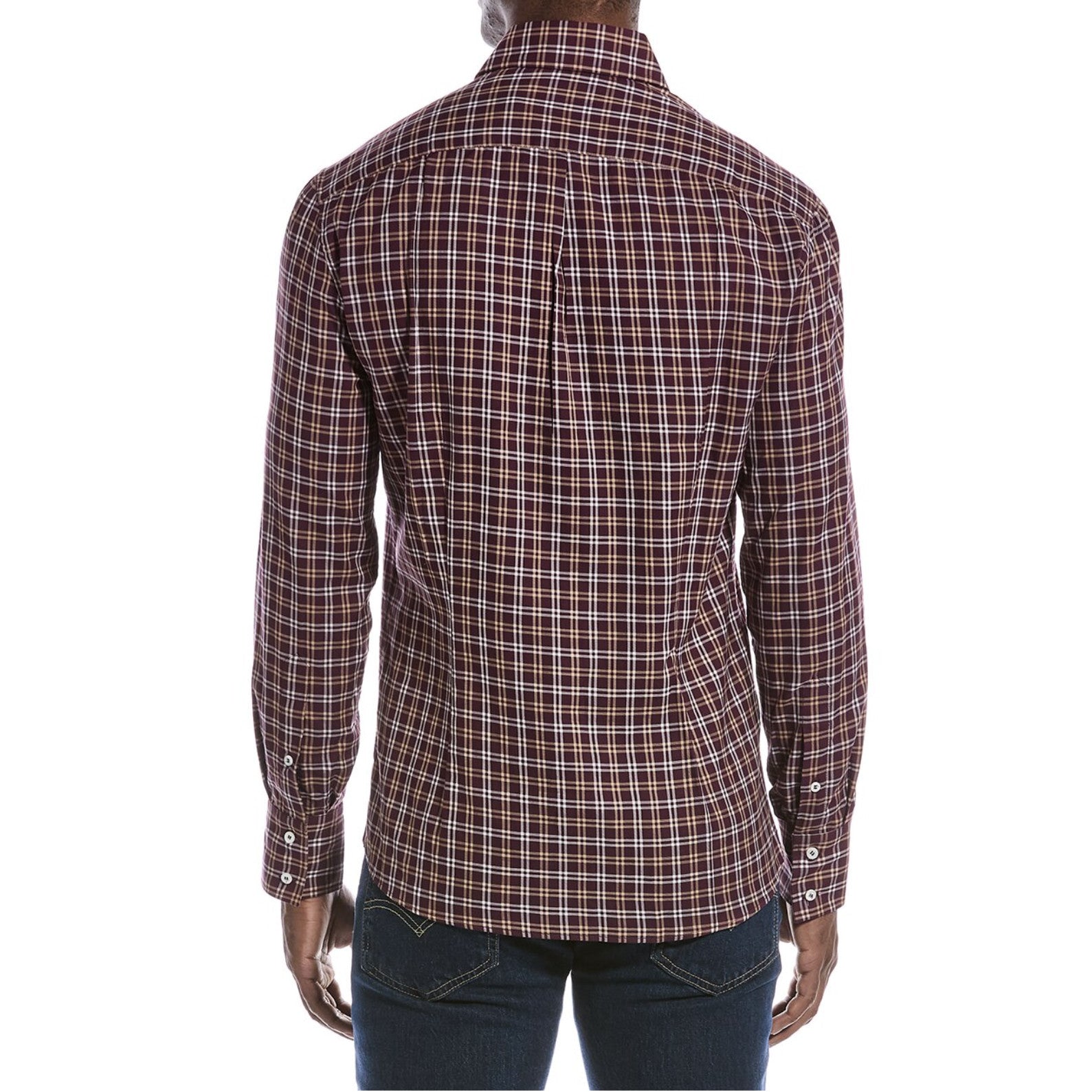 Brown Cotton Pattern Shirt