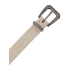 White Leather Regular Belt