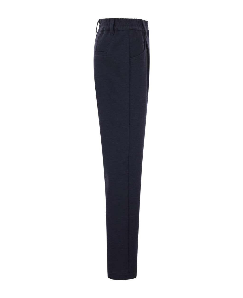 Blue Cotton Casual Pants