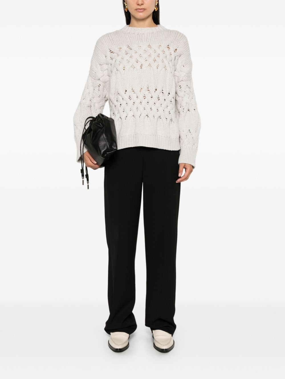Black Viscose Casual Pants