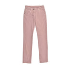 Pink Cotton Straight-Leg Jeans