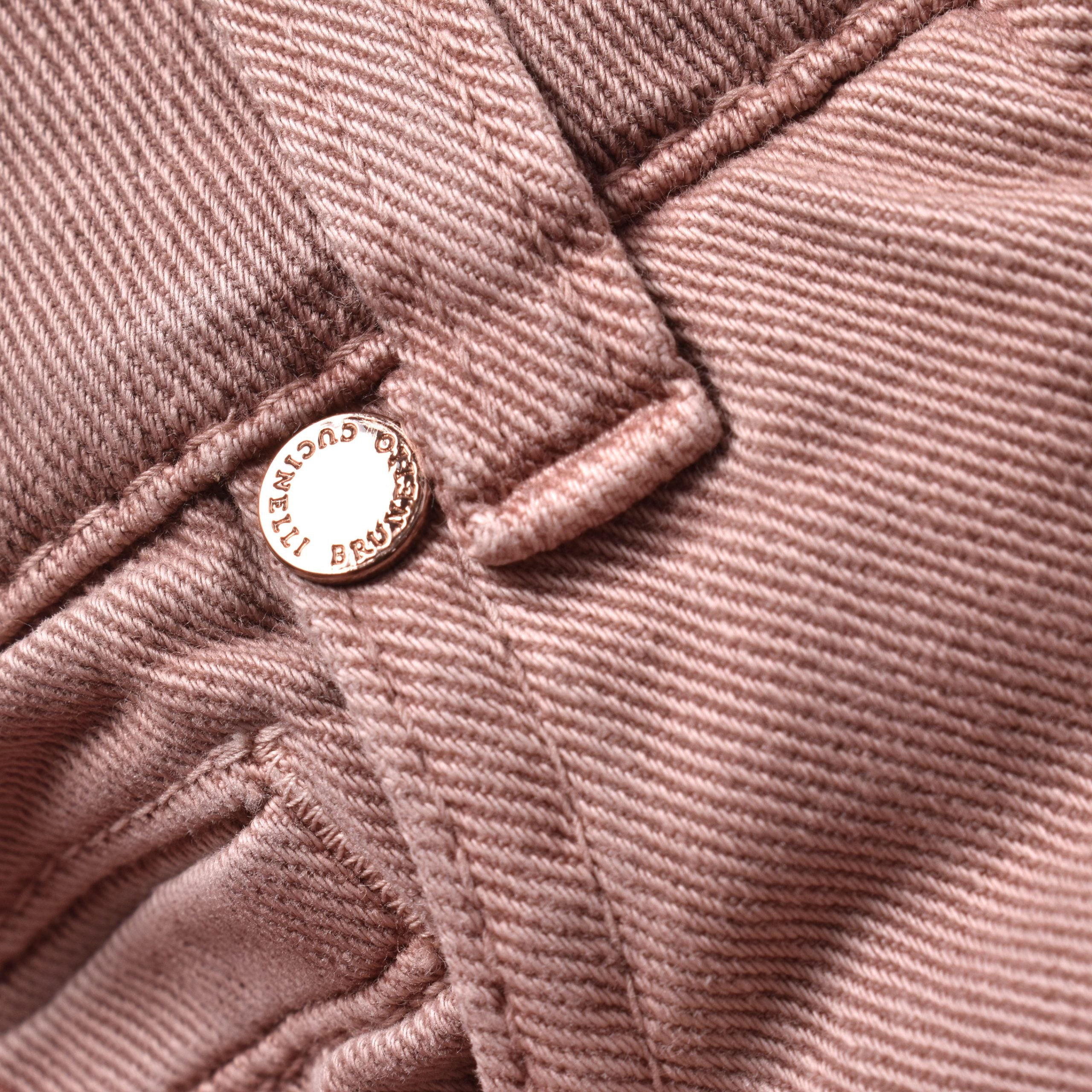 Pink Cotton Straight-Leg Jeans