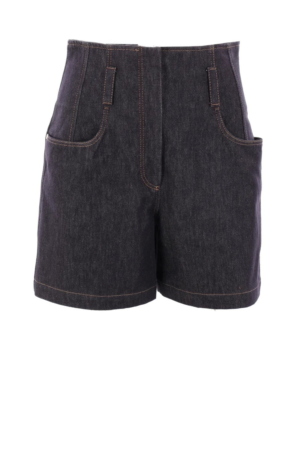 Blue Cotton Bermuda Shorts
