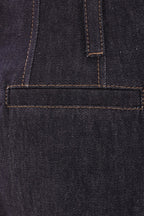 Blue Cotton Bermuda Shorts