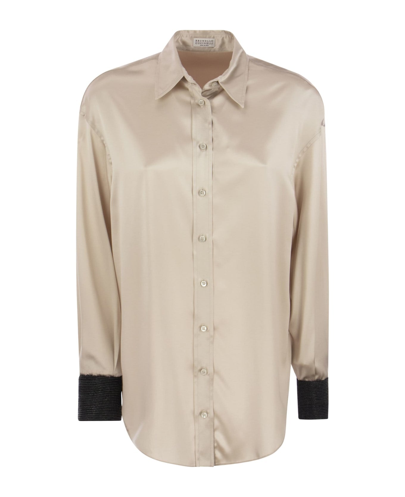 Beige Silk Shirt