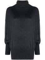 Blue Cashmere Turtleneck