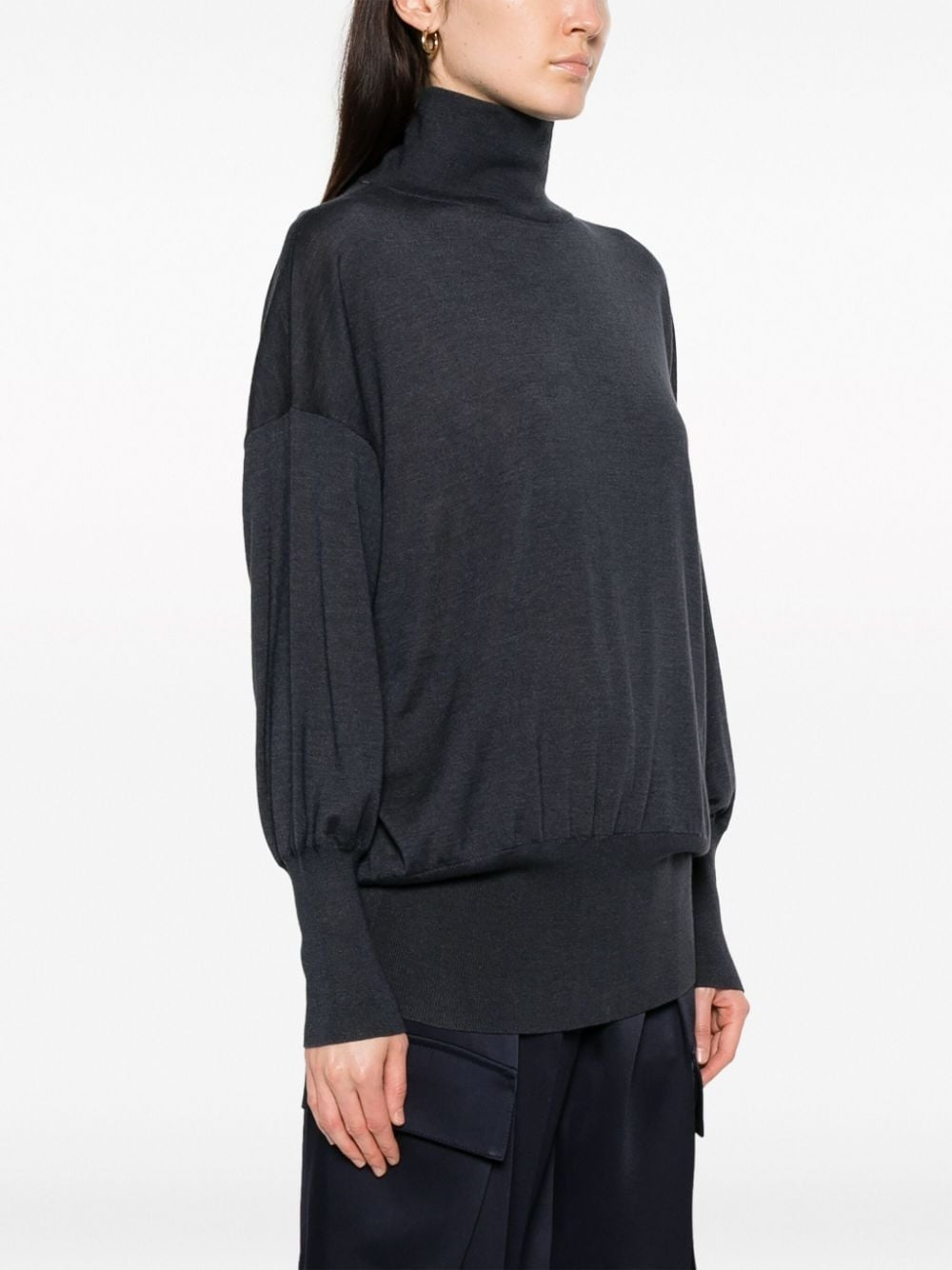 Blue Cashmere Turtleneck
