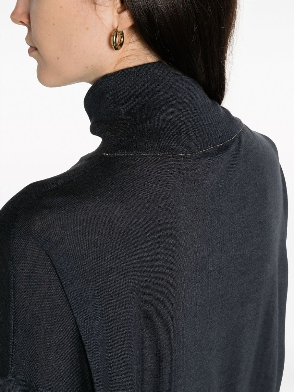 Blue Cashmere Turtleneck
