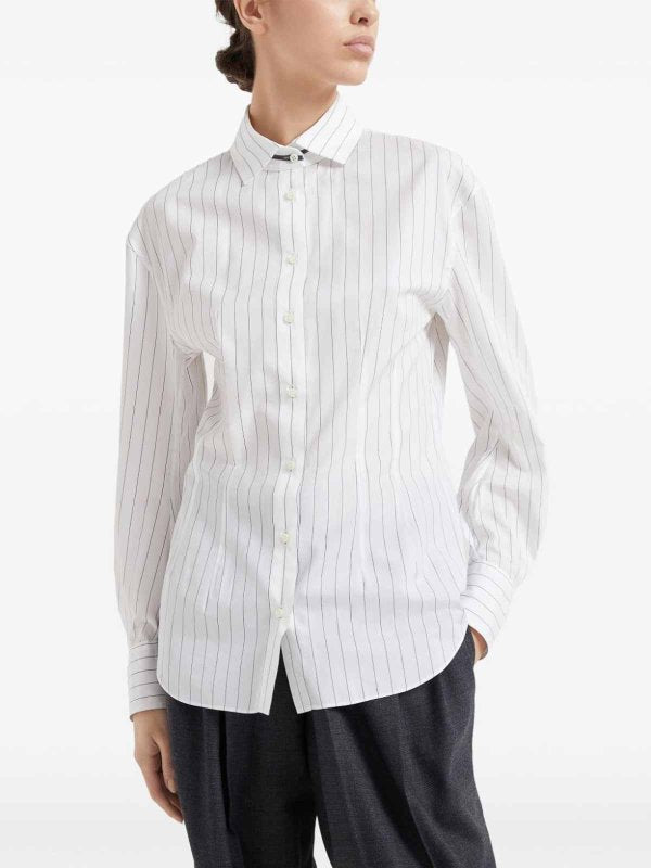 Bicolor Cotton Pattern Shirt