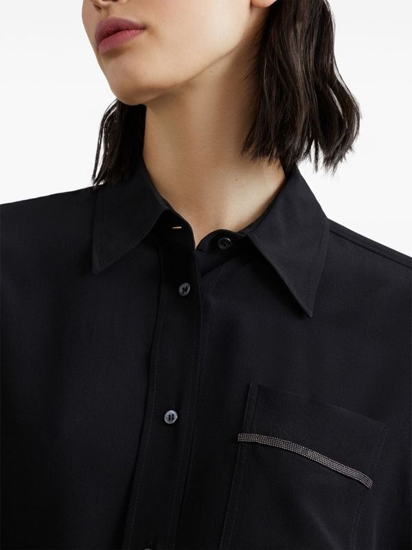 Black Silk Dress Shirt