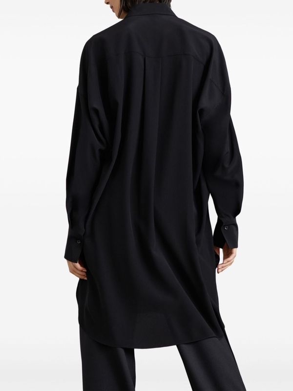 Black Silk Dress Shirt