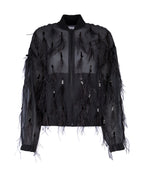 Brown Silk Bomber