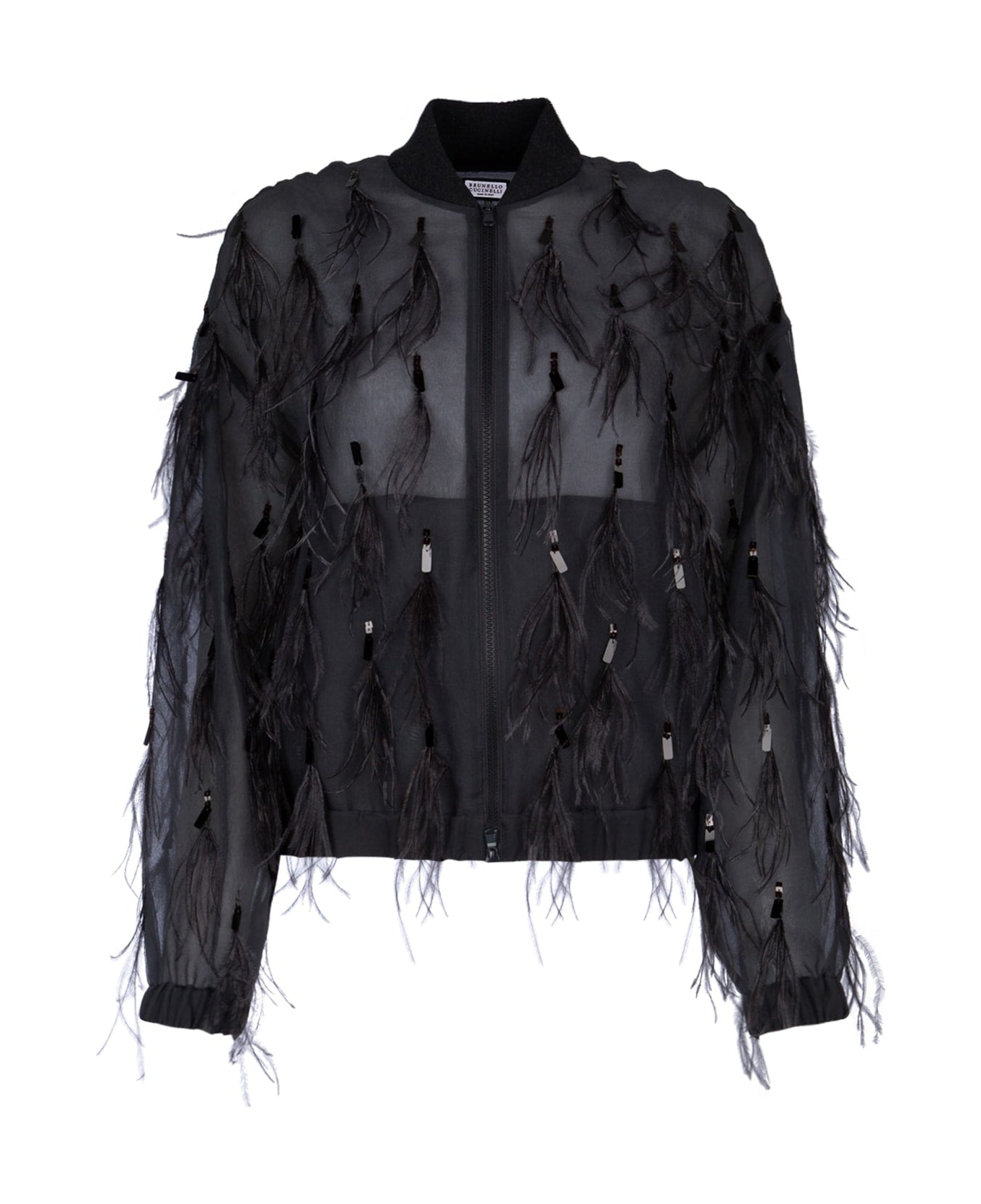 Brown Silk Bomber