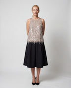 Beige Silk Cocktail Dress