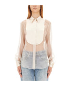 Bicolor Silk Dress Shirt