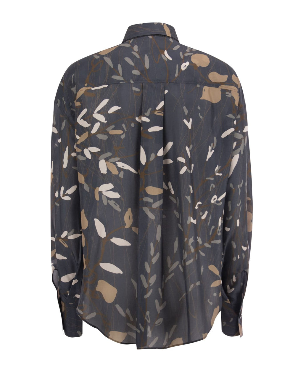 Blue Silk Pattern Shirt