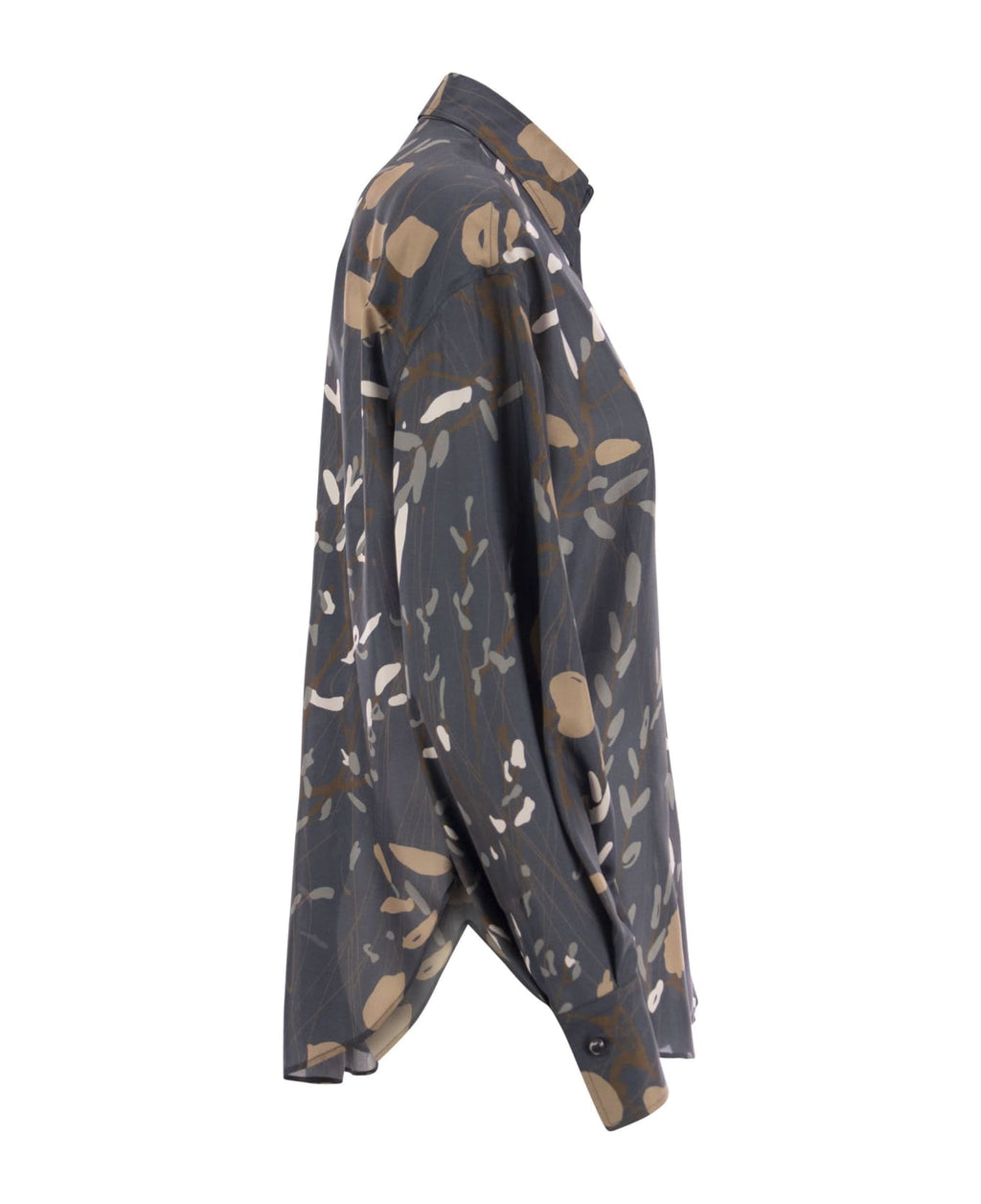 Blue Silk Pattern Shirt