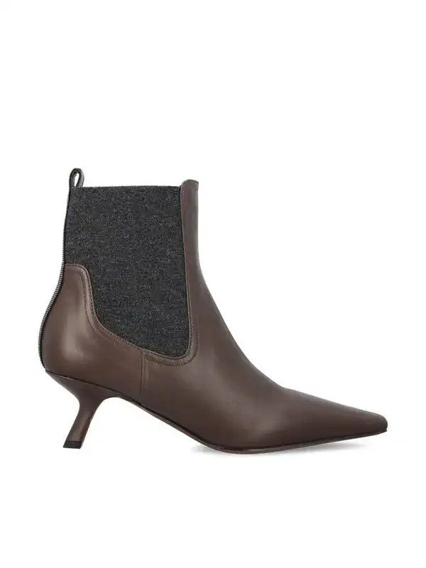 Brown Leather Chelsea Boots