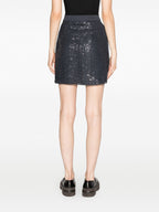 Gray Acetate Mini Skirt