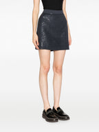 Gray Acetate Mini Skirt
