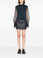 Gray Acetate Mini Skirt