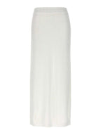 White Cotton Long Skirt