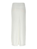 White Cotton Long Skirt