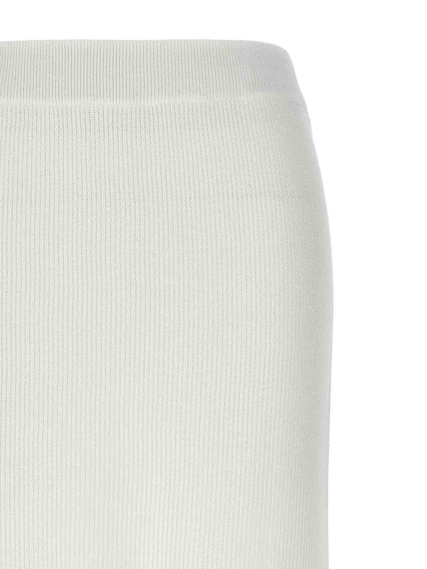 White Cotton Long Skirt