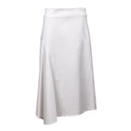 White Cotton Midi Skirt
