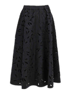 Gray Wool Long Skirt