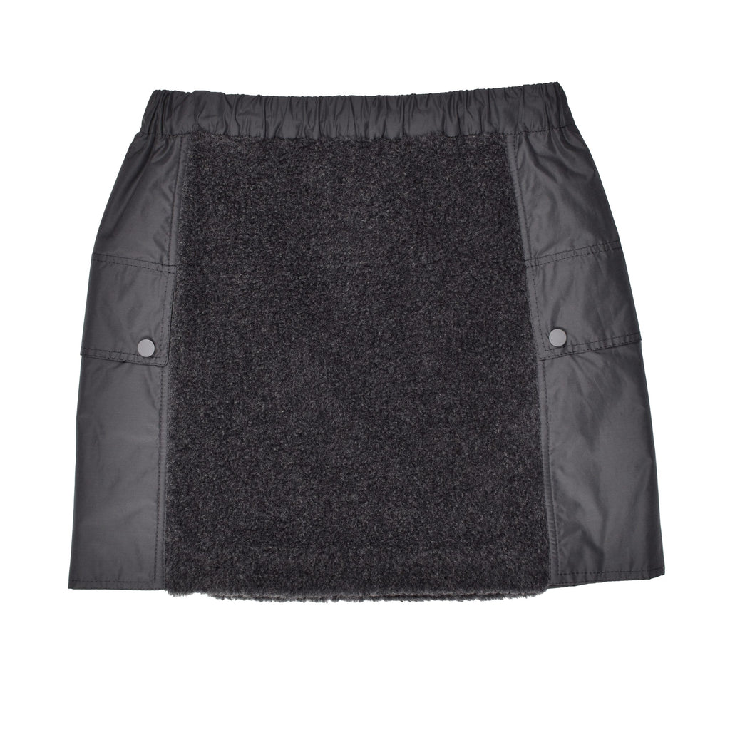 Bicolor Wool Mini Skirt