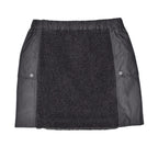Bicolor Wool Mini Skirt