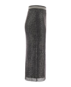 Gray Acetate Long Skirt
