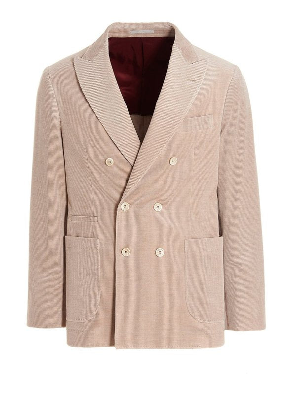 Beige Cotton Blazer
