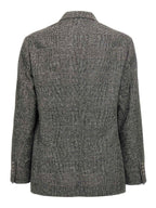 Gray Leather Blazer