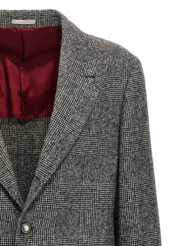 Gray Leather Blazer