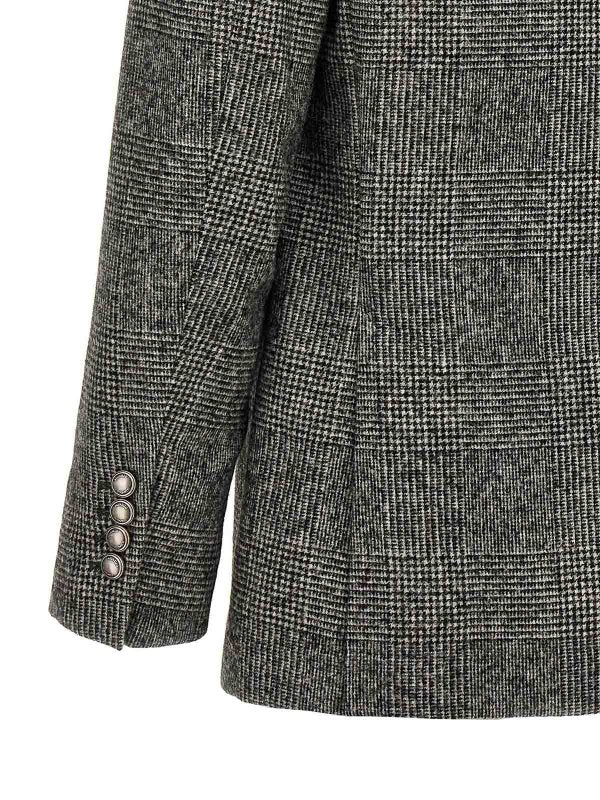 Gray Leather Blazer